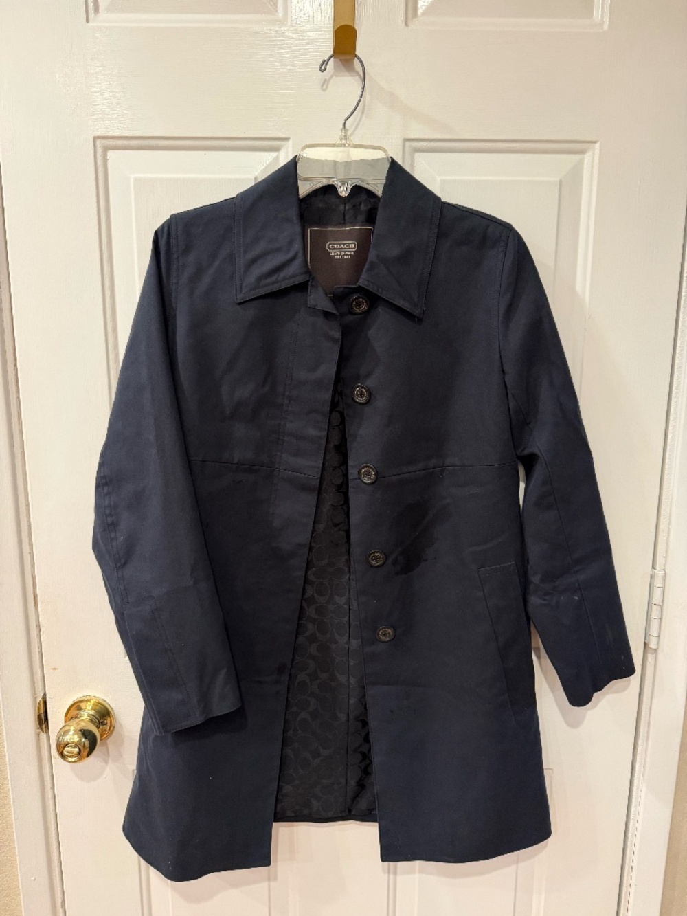Women's Coach Black Trenchcoat size x-small